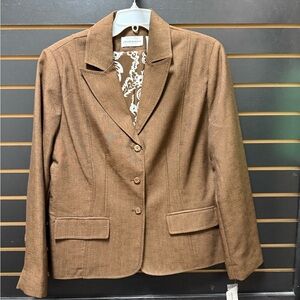 Alfred Dunner Brown Blazer Size 14